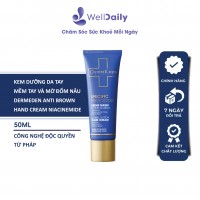 Kem dưỡng da tay làm mềm da và mờ đốm nâu DERMEDEN ANTI-BROWN SPOTS HAND CREAM Niacinamide 5%+ HA 1% 50ml