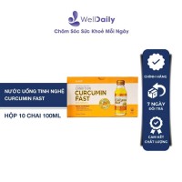 Hộp 10 chai nước tinh nghệ Nano Condition Curcumin Fast bảo vệ chức năng dạ dày 100ml