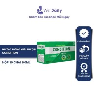 Hộp 10 chai nước giải rượu Condition hỗ trợ giải rượu và giải độc gan 100ml