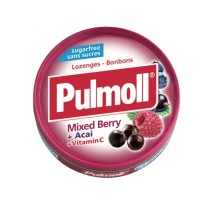 Kẹo Ngậm ho không đường PULMOLL, giàu vitamin C, trái cây cô đặc 45g Fresh Mint