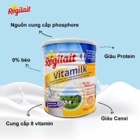 Sữa bột dinh dưỡng tách béo REGILAIT VITAMILK tăng cường đề kháng toàn vẹn